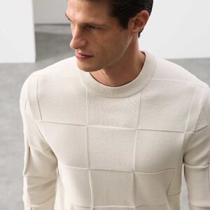 IGNIIX Textured Knit Crew -Ivory