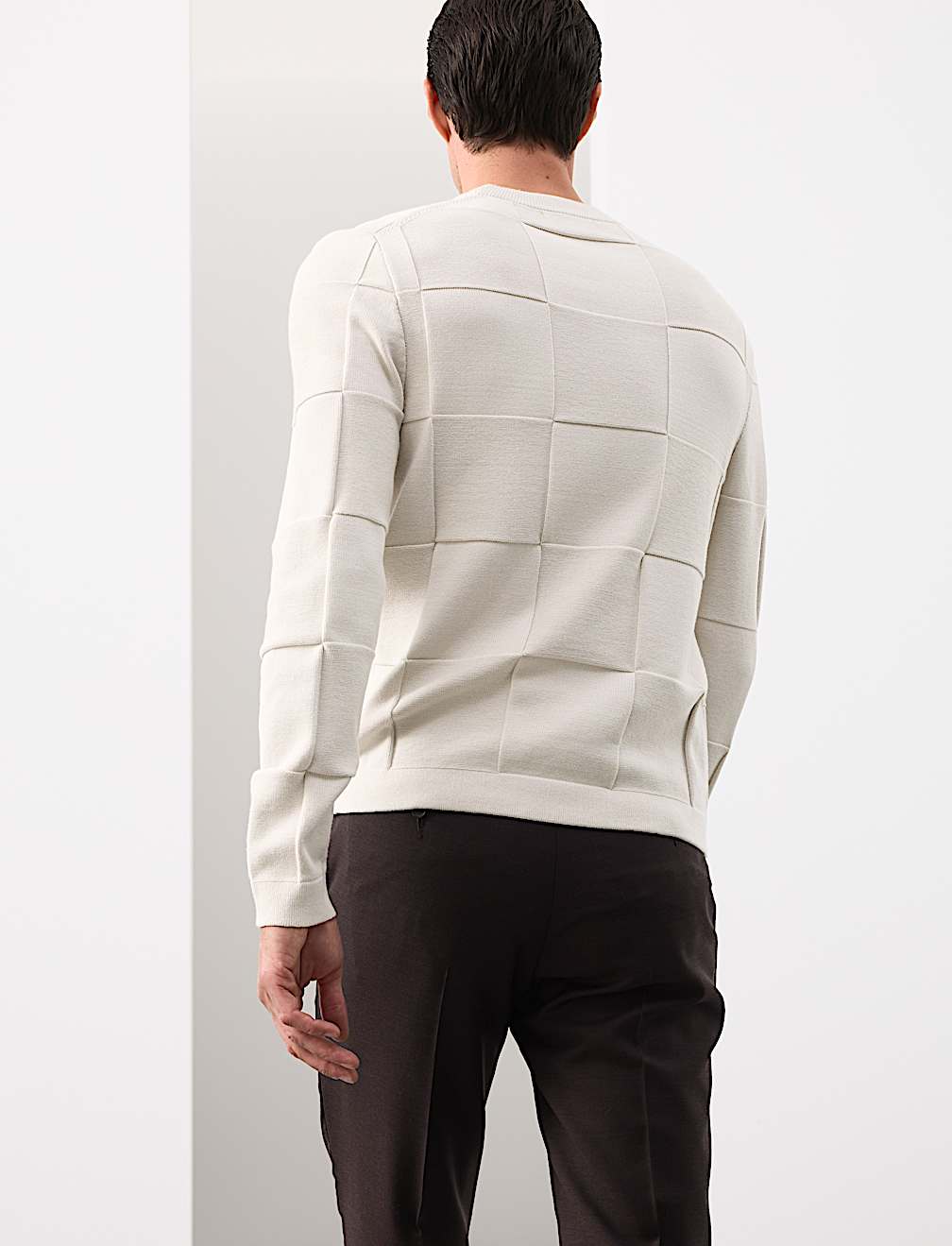 IGNIIX Textured Knit Crew -Ivory - Image 3