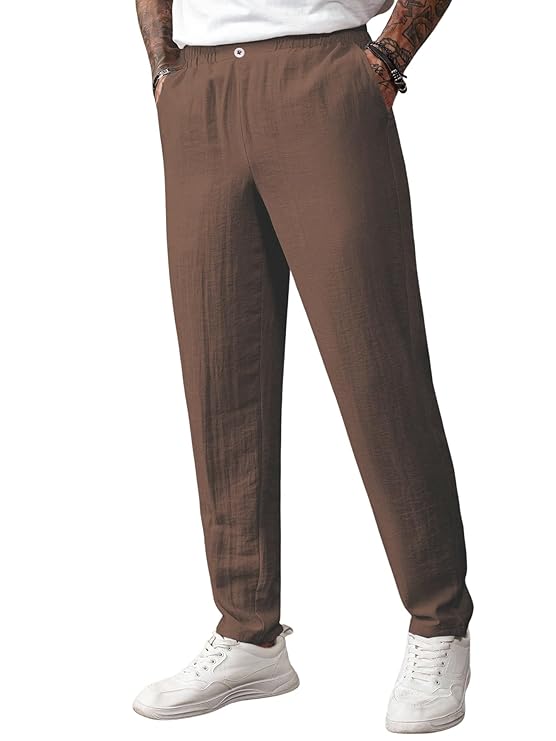 IGNIIX PREMIUM RELAXED COMFORT TROUSERS BROWN