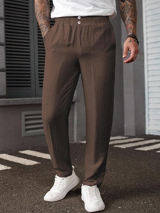 IGNIIX PREMIUM RELAXED COMFORT TROUSERS BROWN - Image 3