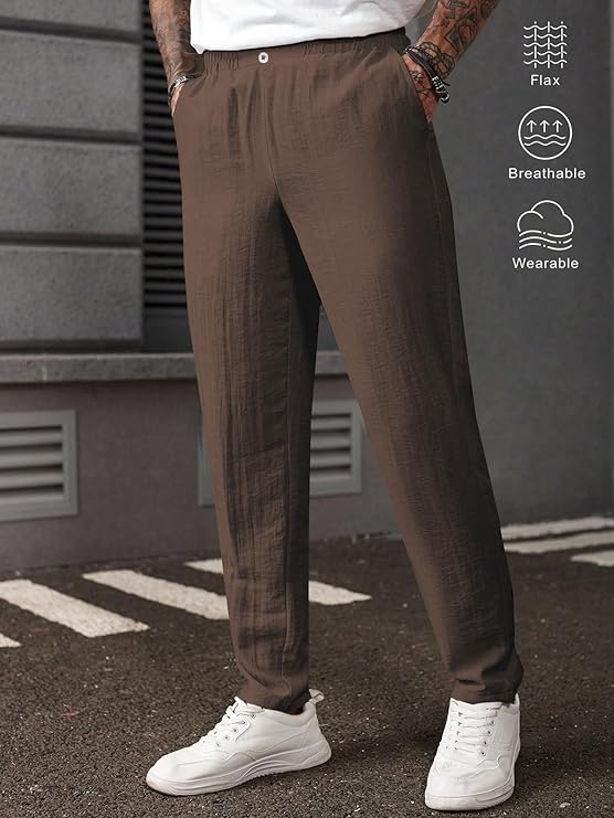 IGNIIX PREMIUM RELAXED COMFORT TROUSERS BROWN - Image 4