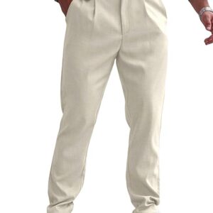 IGNIIX SIGNATURE HIGH-WAIST PLEATED TROUSERS PISTA & CREAM