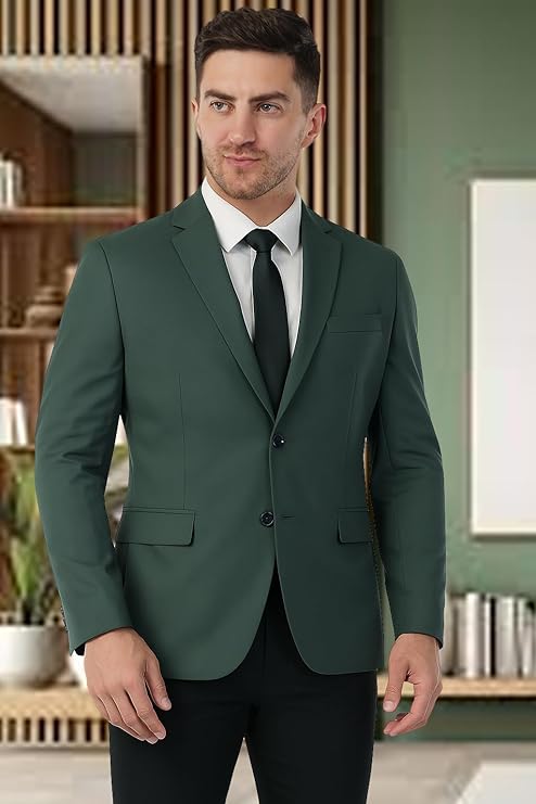 IGNIIX Premium Slim Fit Blazer for Men Pistachio Green & Sage Olive - Image 6
