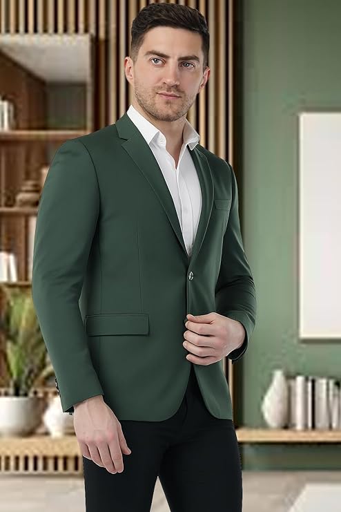 IGNIIX Premium Slim Fit Blazer for Men Pistachio Green & Sage Olive - Image 7