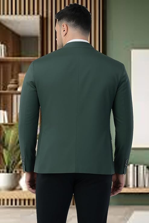 IGNIIX Premium Slim Fit Blazer for Men Pistachio Green & Sage Olive - Image 8