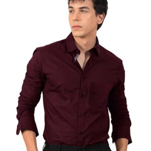 IGNIIX Premium Slim Fit Shirt – Deep Maroon