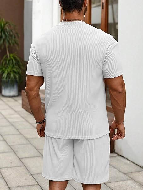 IGNIIX PREMIUM RIBBED CO-ORD SET BLACK & WHITE - Image 6